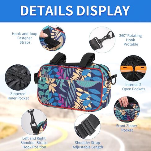 حقيبة مقود الدراجة ذات سعة كبيرة، حقائب دراجات مقاومة للماء للمقود مع حزام الكتف، حقيبة أمامية متعددة الوظائف لركوب الدراجات، حقيبة تخزين أدوات الدراجة المتقاطعة للطرق الحضرية الخارجية MTB in Kuwait