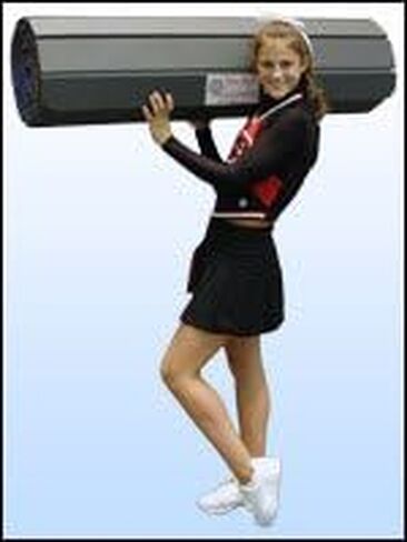 سجادة الجمباز دولامور 3'x6'x1-3/8 بوصة، رمادي فحمي، سجادة مغطاة بالسجاد للسقوط والتشجيع in Kuwait