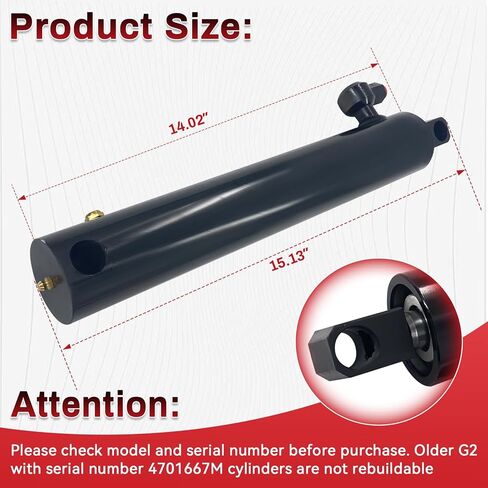 Hydraulic Liftgate Cylinder Compatible with Tommy Gate G2 Series 1340 1342 1540 1542 1640 1642, Replacement 000971, – Heavy Duty Hydraulic Cylinder in Kuwait