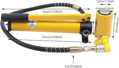 Manual Hydraulic Hand Pump CP-180, 10 Ton Hydraulic Cylinder Jack Single Acting 2 Inch 50mm Stroke Hydraulic Cylinder Ram in Kuwait