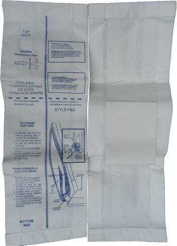 18 Eureka Allergy Micro Lined Vacuum F&G Bag Sanitaire Kenmore 5062, Uprights, White Westinghouse, Koblenz, Singer SUB-1, Commercial, Imperial, ESP Vacuum Cleaners, 52320A-12, 57695A-12, 200, 600, 1400, 1900, 2000, 2100, 4000, S600 & S800, 5062, 5002, 503 in Saudi Arabia