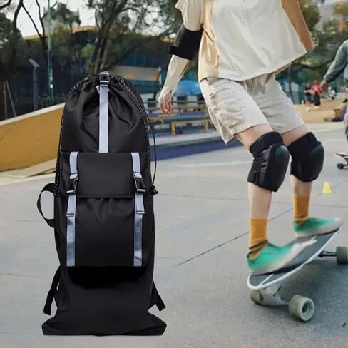 Skateboard Backpack Longboard Carry Bag Multifunction Portable Adjustable Straps Travel Backpack Skateboard Bag for Adults in Saudi Arabia