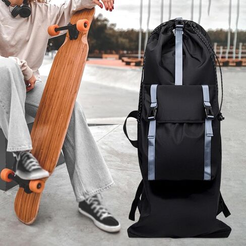 Skateboard Backpack Longboard Carry Bag Multifunction Portable Adjustable Straps Travel Backpack Skateboard Bag for Adults in Saudi Arabia