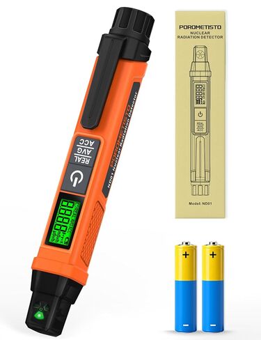 ND01 Geiger Counter Radiation Detector POROMETISTO,Portable Radiation Detector for Beta Particles,Gamma Rays,X-Rays,Nuclear Radiation Detector Real-Time Value Detection,Radiation Dosimeter in Kuwait