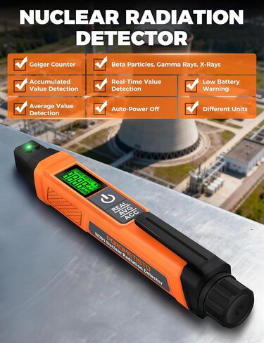 ND01 Geiger Counter Radiation Detector POROMETISTO,Portable Radiation Detector for Beta Particles,Gamma Rays,X-Rays,Nuclear Radiation Detector Real-Time Value Detection,Radiation Dosimeter in Kuwait