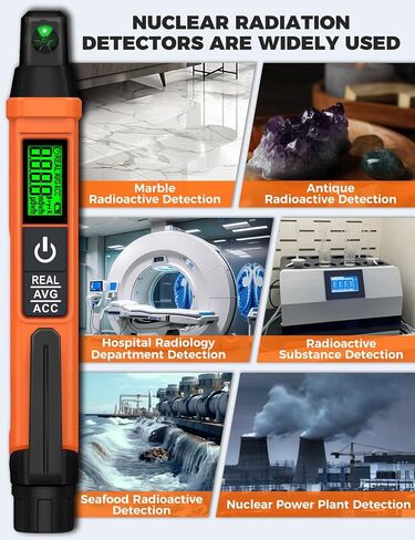 ND01 Geiger Counter Radiation Detector POROMETISTO,Portable Radiation Detector for Beta Particles,Gamma Rays,X-Rays,Nuclear Radiation Detector Real-Time Value Detection,Radiation Dosimeter in Kuwait