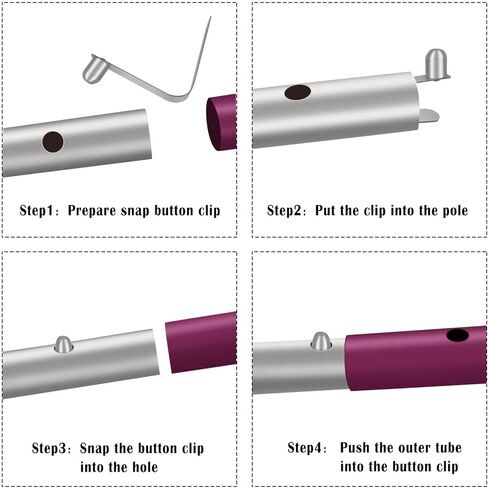 6 قطع من مشابك الربيع، مشابك عمود الخيمة، نهاية واحدة للتخييم في الهواء الطلق، زر ضغط واحد قوي، 10 ملم in Kuwait