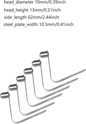 6 قطع من مشابك الربيع، مشابك عمود الخيمة، نهاية واحدة للتخييم في الهواء الطلق، زر ضغط واحد قوي، 10 ملم in Kuwait