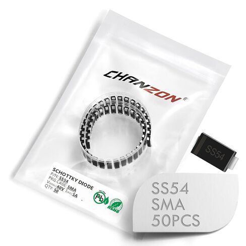 (Pack of 50 Pieces) Chanzon SS54 SMD Schottky Barrier Rectifier Diodes 5A 40V SMA (DO-214AC) 5 Amp 40 Volt in Saudi Arabia