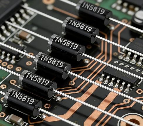 100 قطعة 1N5819 صمامات شوتكي 1A 40V DO-41 - مقومات عالية الكفاءة لإمدادات الطاقة، ومشاريع Arduino، وإلكترونيات PCB، وأنظمة الطاقة الشمسية والدوائر التي يمكنك صنعها بنفسك in Saudi Arabia