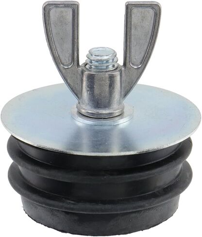 KUMGROT Sewer Cleaning Cap, Rubber Mechanical Test Plugs with Wing Nut for Pipe Plug Toilet Sewer Drain Plug 2", Black in Saudi Arabia
