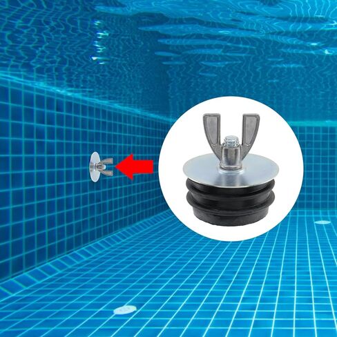 KUMGROT Sewer Cleaning Cap, Rubber Mechanical Test Plugs with Wing Nut for Pipe Plug Toilet Sewer Drain Plug 2", Black in Saudi Arabia
