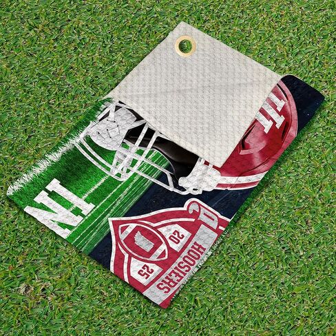 Northwest 2025 NCAA Football Championship Indiana Hoosiers Golf Towel, Official Licensed Microfiber Waffle Fabric, Absorbent 16x25 in Club Cleaning Accessory in Saudi Arabia