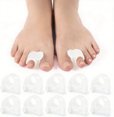 10Pcs Gel Toe Separators for Overlapping Toes, Bunions, Big Toe Alignment, Corrector and Spacer (Clear) in Saudi Arabia