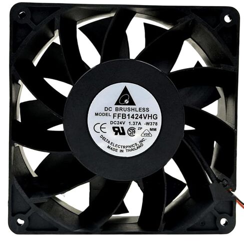 FFB1424VHG 24V 1.37A 14050 14CM 3-Wire Inverter Cooling Fan, Black in Kuwait