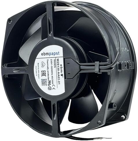 for EBM-PAPST W2S130-AA03-01 7855ES Cabinet Cooling Fan, 230V 45/39W 50/60Hz 2-Wire Axial Cooling Fan, 172 * 150 * 55mm /6.77 * 5.9 * 2.1 inch 2800RPM in Kuwait