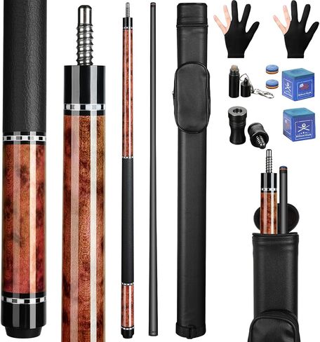 Kmise Carbon Fiber Pool Cue, 100% Carbon Fiber Shaft 58" Professional Low Deflection Pool Sticks for Adults Full Carbon Technology, 12.5mm Tip, 19.5-23oz, Professional Billiard Cue Stick in Saudi Arabia