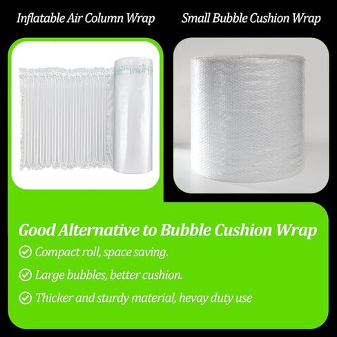 12"x328' Large Bubble Cushioning Wrap for Packing, Inflatable Air Pillows for Shipping & Moving Bottle Travel Protector Bags Heavy Duty Space Saving Box Filler Shipping Supplies with Pump, 55um in Saudi Arabia