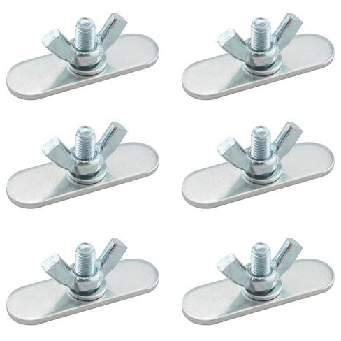 6PCS Stainless Steel Fixing Butterfly Screws Portable Winged Hand Tightening Bolts Universal Type Special Accessories for Mobile Air Conditioner Window Baffle in Saudi Arabia