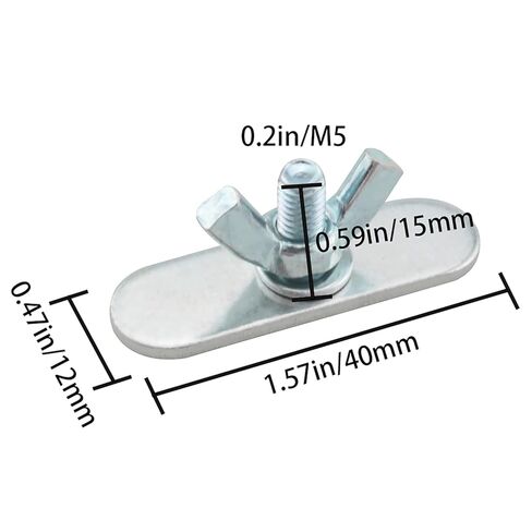 6PCS Stainless Steel Fixing Butterfly Screws Portable Winged Hand Tightening Bolts Universal Type Special Accessories for Mobile Air Conditioner Window Baffle in Saudi Arabia