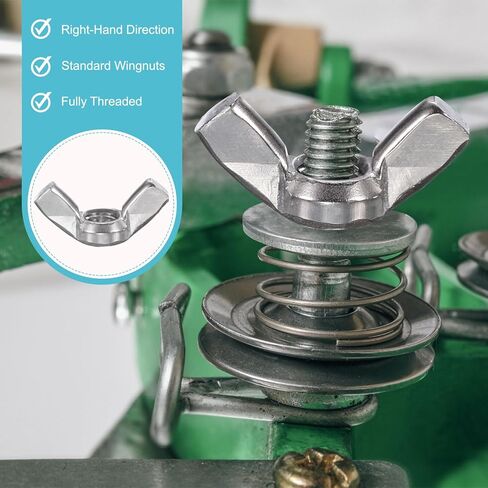 PATIKIL Wing Nuts, 10 Pcs 10#-24 304 Stainless Steel Butterfly Wing-Nut Fasteners Parts for Repair Install House Furniture Boat, Silver in Saudi Arabia