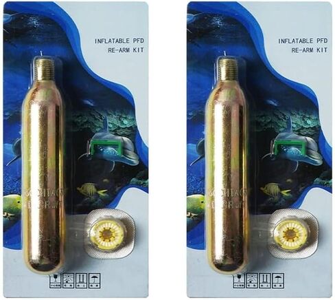 33Gram CO2 Cylinder Cartridges for Inflatable Life Vest, Automatic/Manual Life Jacket Rearming Kit in Kuwait