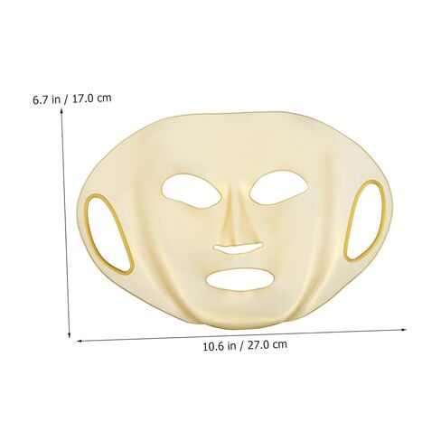 3 Pcs Reusable Silicone Face Mask Cover with Ear Hooks Fit Moisturizing Mask Holder for Salon and Personal Skin Care Prevents Slipping and Evaporation White and Gold in Saudi Arabia