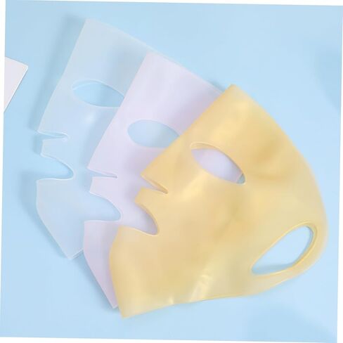 3 Pcs Reusable Silicone Facial Mask Covers Fit with Hanging Ear Design Prevent Essence Evaporation Comfortable Skin Care Tool for Women Spa and Sheet Masks in Saudi Arabia