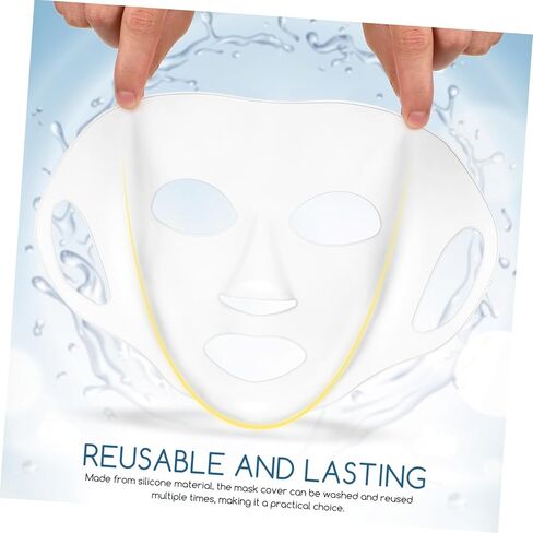 3 Pcs Reusable Silicone Facial Mask Covers Fit with Hanging Ear Design Prevent Essence Evaporation Comfortable Skin Care Tool for Women Spa and Sheet Masks in Saudi Arabia