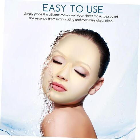 3 Pcs Reusable Silicone Facial Mask Covers Fit with Hanging Ear Design Prevent Essence Evaporation Comfortable Skin Care Tool for Women Spa and Sheet Masks in Saudi Arabia