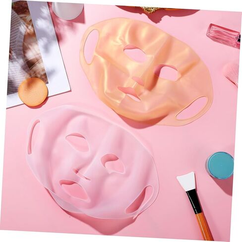 3 Pcs Reusable Silicone Facial Mask Covers Design for Salon Beauty Tools Moisturizing Face Mask Protectors with Essence Locking Use for Personal Care in Saudi Arabia