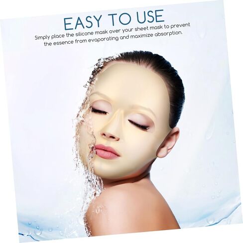 3 Pcs Reusable Silicone Sheet Mask Covers with Hanging Ear Design for Women Comfortable Mask Applicators to Lock Moisture and Enhance Hydration Lightweight and Portable Beauty Tool in Saudi Arabia