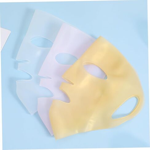 3 Pcs Reusable Silicone Sheet Mask Covers with Hanging Ear Design for Women Comfortable Mask Applicators to Lock Moisture and Enhance Hydration Lightweight and Portable Beauty Tool in Saudi Arabia