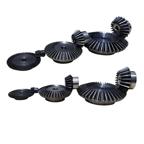 2pcs 1:2 Bevel Gear 2.5 Modulus 20Teeth +40Teeth Inner Hole 12mm 90 Degree Steel Gears Steel Gears Screw M5 in Kuwait