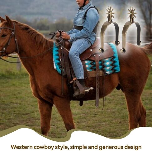West Spur, Horse Spurs West Cowboy Style Zinc Alloy Spurs Vintage Spur Walking Horse Roping Spurs Western Spurs Zinc Alloy Spurs Vintage Spur Walking Horse Roping Spurs for Riding Equestrian to Horse in Saudi Arabia