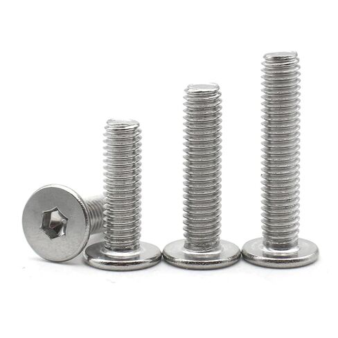 M2.5 M3 3/4/5/6-30mm 304 Stainless Steel Socket Hexagon Flat Wafer Head Screw Bolt 10Pcs(16mm,M2.5 (10pcs)) in Saudi Arabia