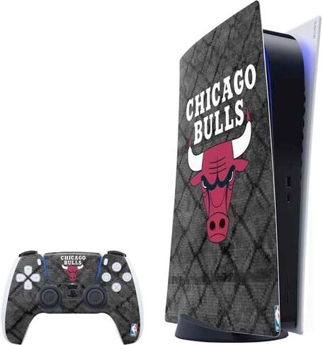 Skinit Decal Gaming Skin Compatible with PS5 Bundle - Officially Licensed NBA Chicago Bulls Large Logo Design in Saudi Arabia