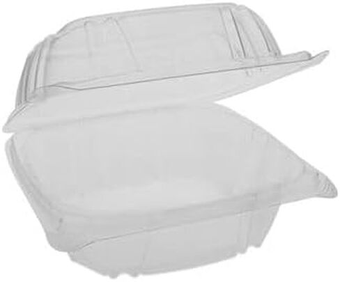 PACTIV YCI82160 Sensation Smartlock Clear OPS حاوية ساندويتش بغطاء مفصلي من البوليسترين بعرض 6 بوصة × ارتفاع 3.1 بوصة - علبة 500 in Kuwait