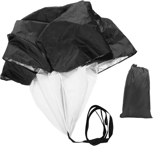 Adjustable Black Resistance Training Parachute - Football Drag Umbrella for Speed and Strength Training - Ideal for Athletes and Outdoor Sports Enthusiasts in Saudi Arabia