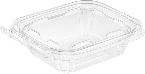 Safe T Fresh Tamper Evident 8 OZ Plastic Clear Hinged Container with Hanger/Case of 240 in Saudi Arabia