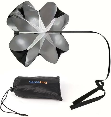 Resistance Parachute for Running, Speed Training Parachute for Sprint, Football, Soccer, Agility and Strength Workouts, Adjustable Belt with Carry Bag in Saudi Arabia