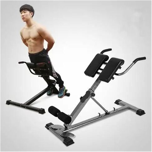 Roman Chair Hyperextension Bench Roman Chair Back Extension Machine Lower Hyperextension Bench Adjustable Exercise Equipment for Hamstring and Glute in Kuwait