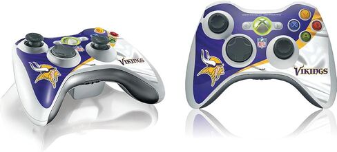 غلاف Skinit المخصص للألعاب متوافق مع وحدة التحكم اللاسلكية Xbox 360 - تصميم NFL Minnesota Vikings المرخص رسميًا in Saudi Arabia