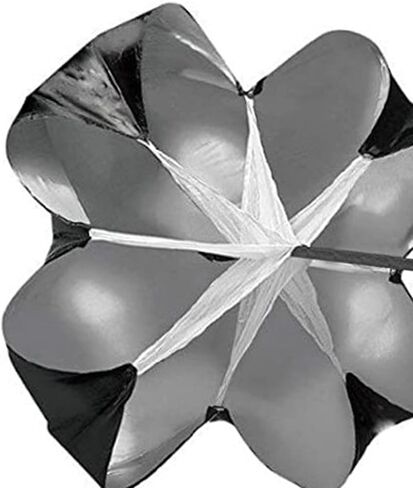 CHICIRIS Speed Resistance Parachute Adjustable Strap Running Chute for Speed Training, Muscle Endurance, Track and Field, Football, Coated ClothBlack/1pcs in Saudi Arabia