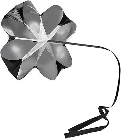 CHICIRIS Speed Resistance Parachute Adjustable Strap Running Chute for Speed Training, Muscle Endurance, Track and Field, Football, Coated ClothBlack/1pcs in Saudi Arabia