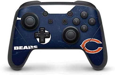 Skinit Decal Gaming Skin Compatible with Nintendo Switch Pro Controller - Officially Licensed NFL Chicago Bears Double Vision Design in Saudi Arabia