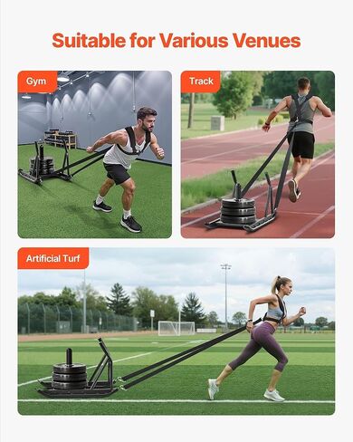 Professional Strength Training Sled, 276.6 lbs Capacity & Multi-Surface Design, Compatible with Standard Weight Plates for Home Gym & Athletic Conditioning ﻿ in Kuwait