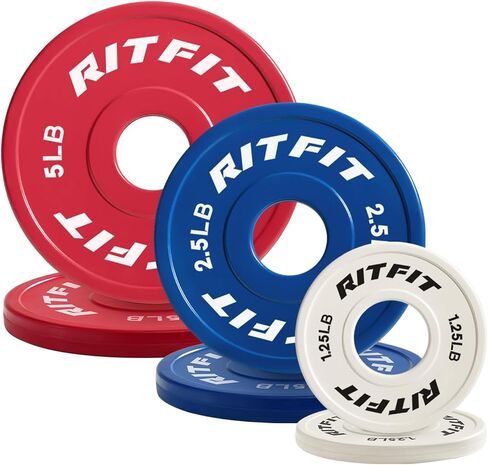 RitFit Fractional Rubber Weight Plates, Colored Bumper Plates for Starting Strength and Progressive Overload Training, Pair and Sets in Saudi Arabia
