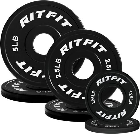 RitFit Fractional Rubber Weight Plates, Colored Bumper Plates for Starting Strength and Progressive Overload Training, Pair and Sets in Saudi Arabia
