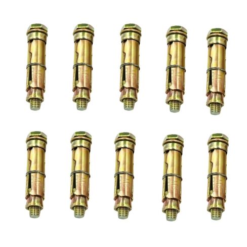 10 Pcs M8 x 60mm Heavy Duty Anchor Bolts – Expansion Screws & Hex Sleeves for Concrete, Brick & Masonry Walls, Durable Carbon Steel Wall Fixings for Secure Installation in Kuwait